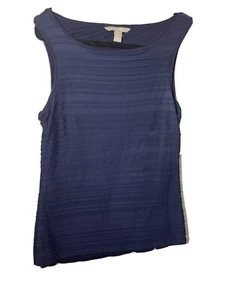 Blusa elegante para mujer Banana Republic azul con volantes en capas talla pequeña  - Imagen 1 de 7