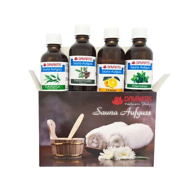 (74,75 EUR/l) Davartis Sauna Aufguss Set 4x 50ml Konzentrate