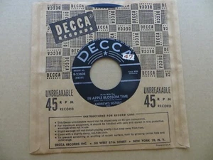 Andrews Sisters – I'll Be With You In Apple Blossom Time - 1980 Decca 9-23608 45 - Picture 1 of 4