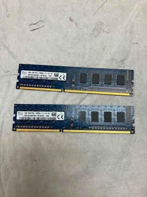 (2) HMT451U6BFR8A-PB SK Hynix 4GB 1Rx8 PC3L-12800U-11-13-A1 DDR3 Desktop Memory - Image 1 of 3