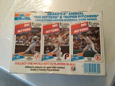 1988 DRAKE'S BIG HITTERS Rickey Henderson Mike Schmidt Dwight Evans FULL BOX