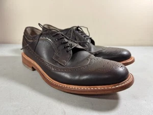 Zapatos de vestir de cuero Taylor Stitch para hombre 11,5 marrón oscuro calles puntas de alas usados en excelente estado - Imagen 1 de 3