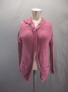 Abercrombie&Fitch Size 13-14 Girl Pink Cotton Blend Open Front Hood Cardigan 000 - Picture 1 of 7
