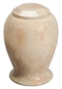 Small/Keepsake 2 1/2 Cubic Inches Beige Natural Marble Cremation Urn - Picture 1 of 1