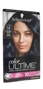 Schwarzkopf Color Ultime Long Lasting Vibrant Hair Color 1.4 Sapphire Black - Picture 1 of 3