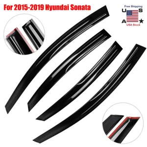 Acrylic Window Vent Visor Sun Rain Deflector Guard For HYUNDAI SONATA /2015-2019 - Picture 1 of 6