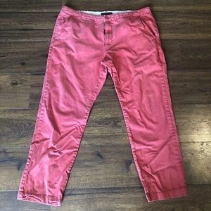 US Polo Assn 40x30  Mens Straight Fit Chinos Spring Coral Red Preowned Pants - Picture 1 of 9