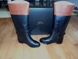 J Crew hohe Stiefel neu mit Karton Größe 9 schwarz braun - Bild 1 von 6