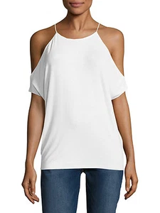 $119 Designer Rare BAILEY 44 Women's Slouchy Jersey Cold Shoulder Blouse Top S - Picture 1 of 4