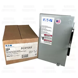DG321UGB Eaton Cutler Hammer Disconnect Safety Switch 30A 240V 3 Pole Nema 1 New - Picture 1 of 8