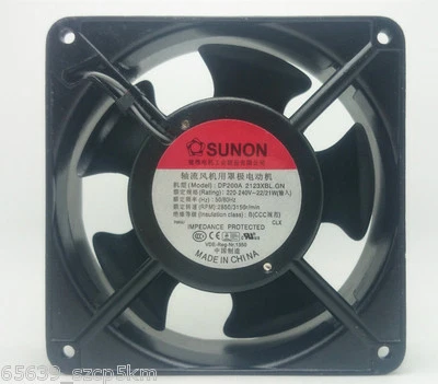 Original SUnon DP200A 2123XBL.GN Axial cooling fan 120x120x38mm 230V 2850RPM - Image 1 of 3