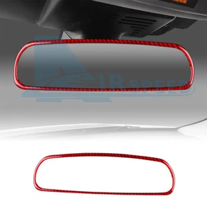 Cubierta adhesiva del marco del espejo retrovisor fibra de carbono roja para Chrysler 300 300C 05-07 - Imagen 1 de 7
