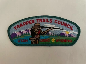 TRAPPER TRAILS Council Strip Patch Boy Scout CSP Scouting Idaho Utah Wyoming "B" - Picture 1 of 3