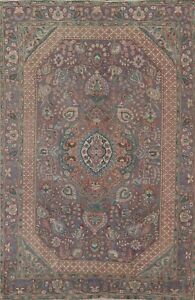 Vintage Floral Traditional Area Rug 7x10 Hand-Knotted Wool Living Room Carpet