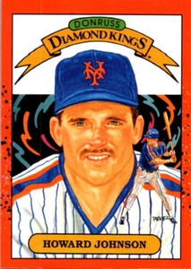 CARTOLINA DA BASEBALL HOWARD JOHNSON 1990 DONRUSS DIAMOND KINGS # 18 - Foto 1 di 2