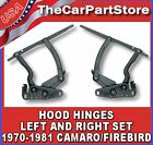 Hood Hinge Pair Left Right Set for 1970-1981 Chevy Camaro Pontiac Firebird