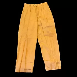 Silben Gr. 32 orange 100% Leinen Golf Preppy leichte Hose - Bild 1 von 7