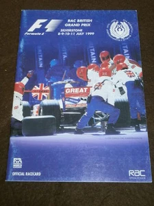 MOTORSPORT RACECARD - F1 BRITISH GRAND PRIX -JULY 1999 - 38PP - Picture 1 of 1