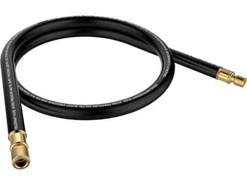 Navac Big Boy High-Flow Refrigerant Hose, Black, 6', 1/2" Diameter, 3/8" to 1/4"