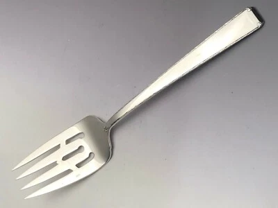 Old Lace by Towle Sterling Silver Cold Meat Serving Fork 8" - Image 1 of 4
