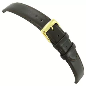 17mm Speidel Genuine Calfskin Leather Brown Padded Stitched Watch Band 543 430 - Picture 1 of 3