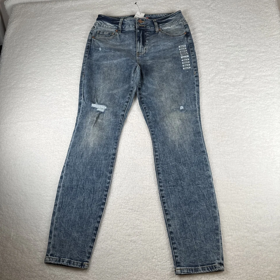 Cabi Cinch Skinny Jeans Adventure Wash Size 6 Style 4153