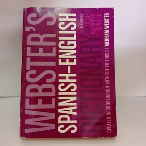 Webster's Spanish English Dictionary Latin American Merriam-Webster 2011 Book - Imagen 1 de 8