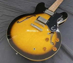 EPIPHONE DOT ES-335 VS Used Maple body Mahogany neck Sunburst w/Soft case - Picture 1 of 8