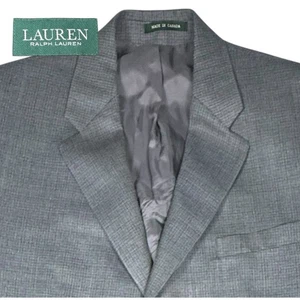 Blazer Abrigo Deportivo Chaqueta Lauren Ralph Lauren Para Hombres 44L Gris Lana Seda - Imagen 1 de 15