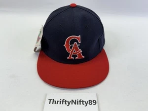 Neu mit Etikett Vintage 90er California Angels New Era 5950 Diamond Collection Größe 7 1/4 Mütze Kappe - Bild 1 von 11