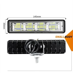 2pcs 6'' 200W LED Work Light Flood Beam Bar Light Bar Offroad Lig J. _pu - Picture 1 of 13