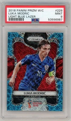 2018 Prizm World Cup Luka Modric Light Blue Lazer /125 PSA 9 #229 Croatia - Image 1 of 3