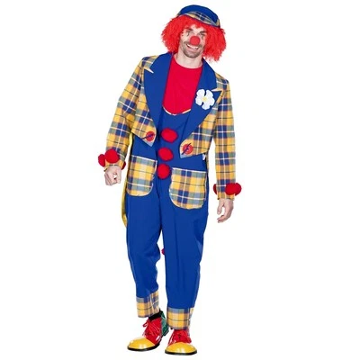 Bunter Herren Clowns Frack / Karneval Fasching Zirkus Clowns Mantel Kostüm Party - Bild 1 von 3