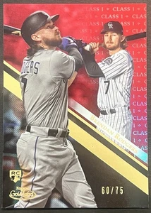 Topps Gold Label Clase 1 2019 rojo/75 Brendan Rodgers #47 Rookie RC - Imagen 1 de 3