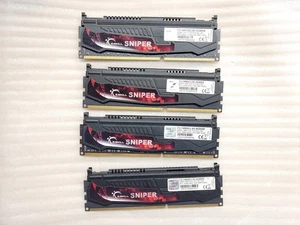 16GB G.Skill Sniper RAM Memory 4GBx4 DDR3-1866 CL9 F3-14900CL9D-8GBSR Desktop PC - Picture 1 of 6