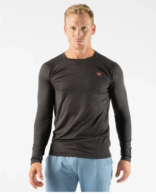 Rabbit Running EZ Long Sleeve Tee Mens Size M Brown Performance Athletic - Image 1 of 4