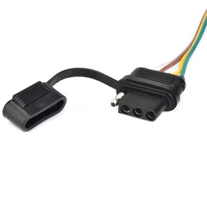 4-Pin Flat Trailer Wiring Harness Kit Vehicle Side - Picture 1 of 8