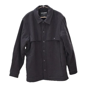 Filson Lined Mackinaw Wool Cape Coat | Large | Brown/Black Twill | MiUSA - Picture 1 of 13