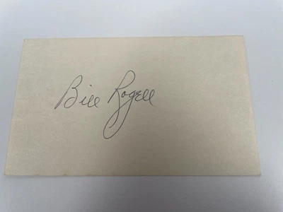 Bill Rogell Signed 3x5 Index Card JSA Authenticated — Detroit Tigers - Image 1 of 2