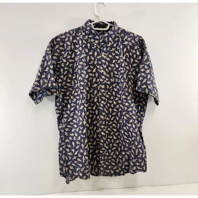 Chaps Ralph Lauren Hawaiian Fish All Over Print Vtg Button Down Mens Size Large - Image 1 of 4