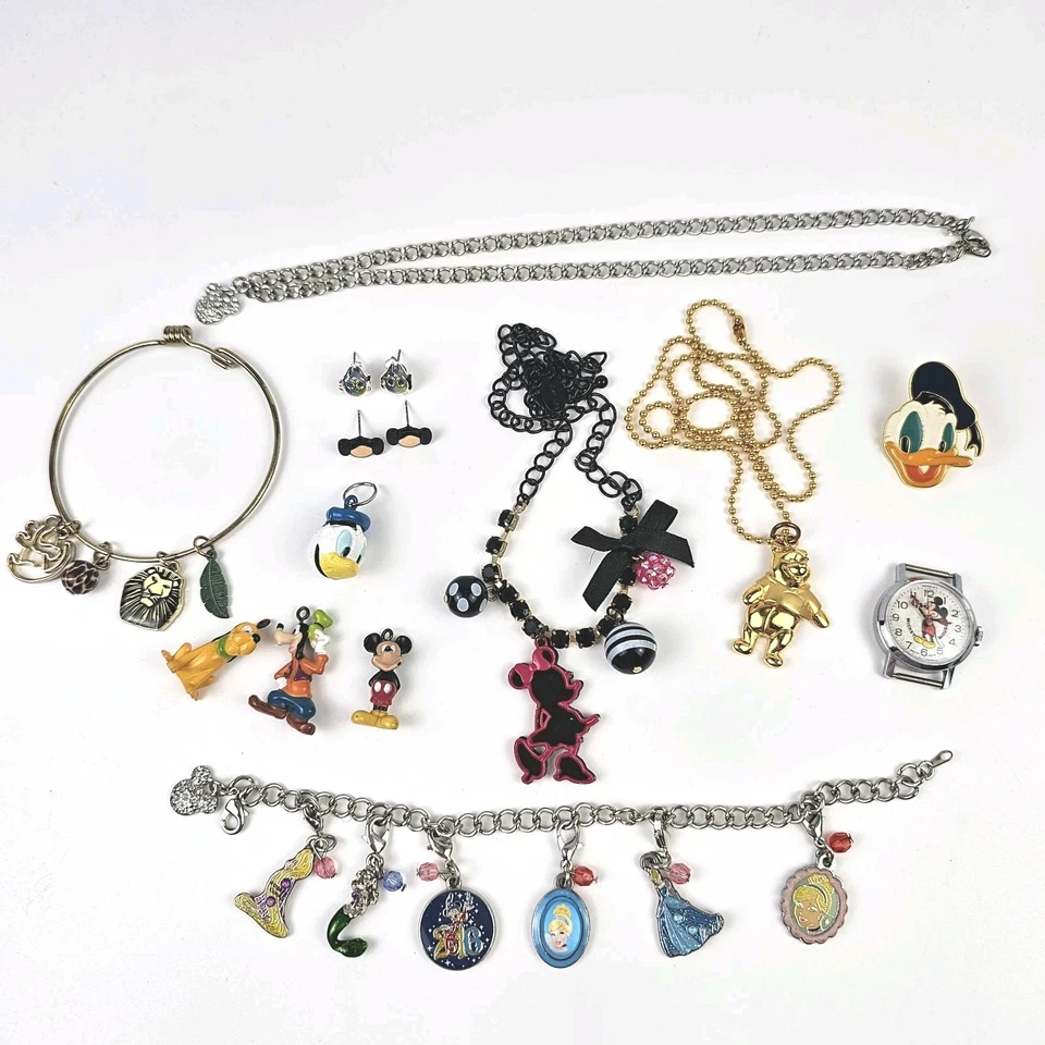 Disney & Star Wars Jewelry Lot, Mickey, Minnie, Goofy, Pluto, Donald Duck & More - Image 1 of 4