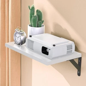 Projector Shelf/Modem Shelf/Router Shelf/Cable Box Wall Mount, Floating White... - Picture 1 of 8