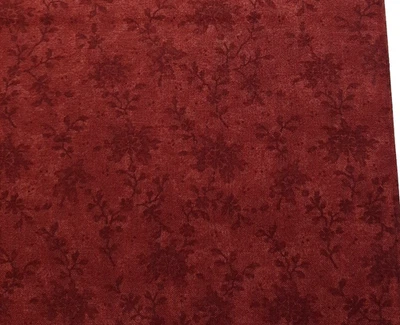 1 Yd Summer's End by Kansas Troubles #9306 Moda Fabric Dark Red Floral Cotton - Image 1 of 4