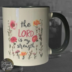 Lord is Strength White and Black Coffee Mug Drinkware - Picture 1 of 3