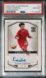 2022 Blattkontinuum GOLD KAIDE GORDON # 29/54 AUTO RC PSA 10 EDELSTEINE NEUWERTIG 1/1 POP 1 - Bild 1 von 2