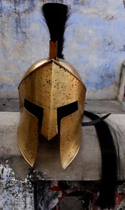 Elmetto Spartan Leonidas King Spartan 300 film casco acciaio massiccio regalo medievale - Foto 1 di 2