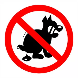 Aufkleber Verbotsschild " Hunde koten verboten " Ausführung als Digitaldruck - Bild 1 von 1