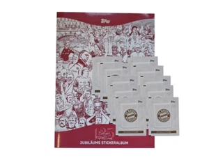 Topps 125 Jahre FC Bayern München Sticker / 1x Sammelalbum + 10x Stickertüten - Picture 1 of 2