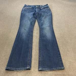 Miss Me Jeans Y2K Bootcut Damen 30 passt 31x34 geblendet bestickt Pattentasche - Bild 1 von 14