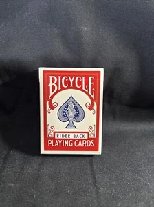 Vintage bicycle rider back playing cards no cellophane wrap still sealed package - Picture 1 of 3